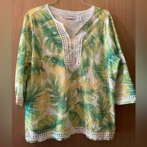 Women’s 3/4 length sleeve floral blouse